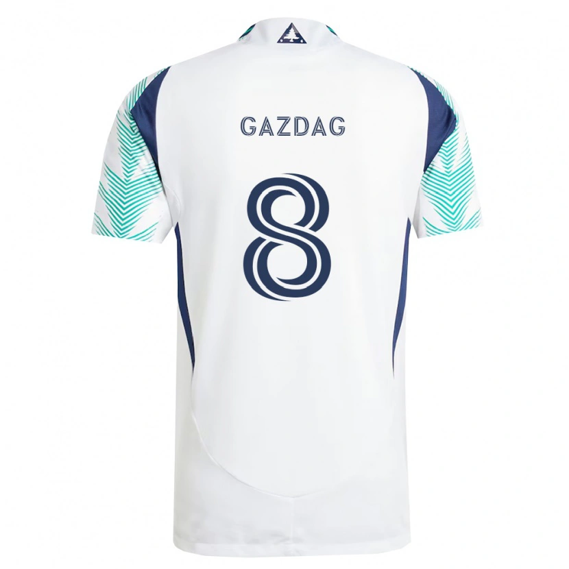 Danxen Damen Dániel Gazdag #8 Weiß Marineblau Hellgrün Auswärtstrikot Trikot 2026/27 T-Shirt Schweiz