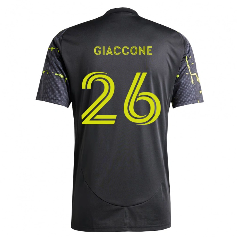 Danxen Damen Lautaro Giaccone #26 Fluoreszierendes Gelb Schwarz Auswärtstrikot Trikot 2026/27 T-Shirt Schweiz