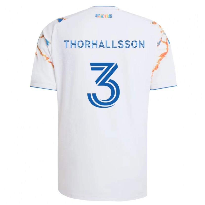 Danxen Damen Dagur Dan Thórhallsson #3 Weiß Orange Blau Auswärtstrikot Trikot 2026/27 T-Shirt Schweiz