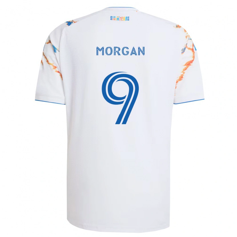 Danxen Damen Lewis Morgan #9 Weiß Orange Blau Auswärtstrikot Trikot 2026/27 T-Shirt Schweiz