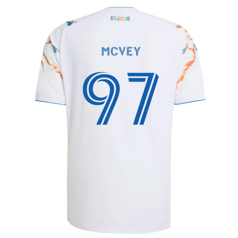 Danxen Damen Christopher Mcvey #97 Weiß Orange Blau Auswärtstrikot Trikot 2026/27 T-Shirt Schweiz