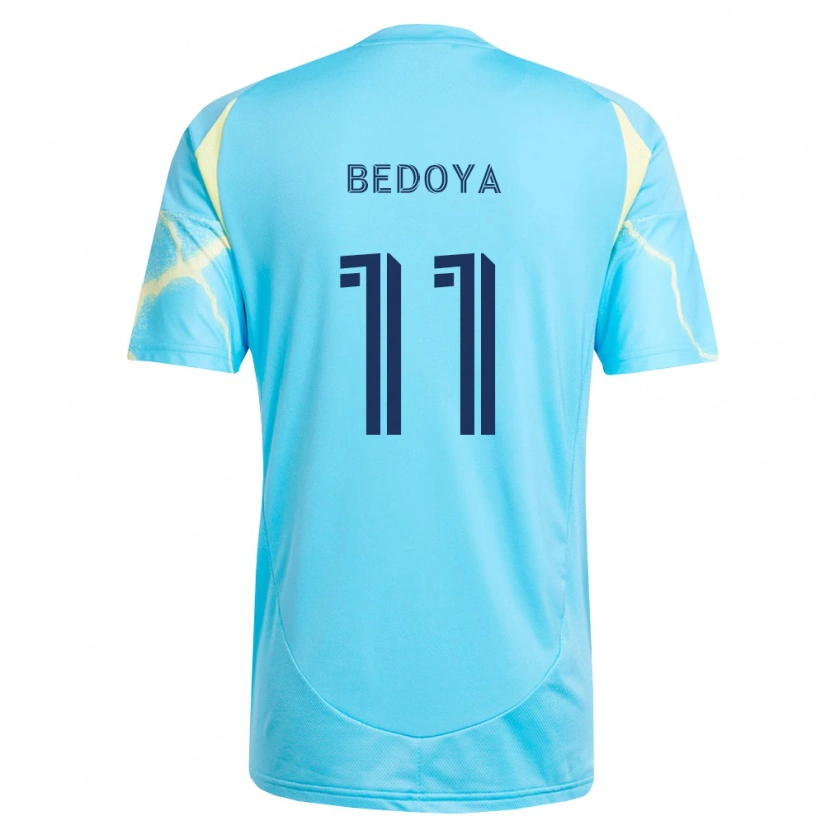 Danxen Damen Alejandro Bedoya #11 Hellblau Schwarz Hellgelb Auswärtstrikot Trikot 2026/27 T-Shirt Schweiz