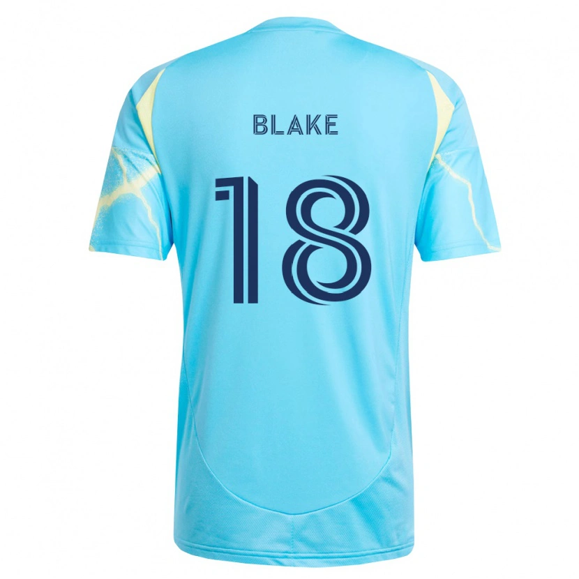 Danxen Damen Andre Blake #18 Hellblau Schwarz Hellgelb Auswärtstrikot Trikot 2026/27 T-Shirt Schweiz