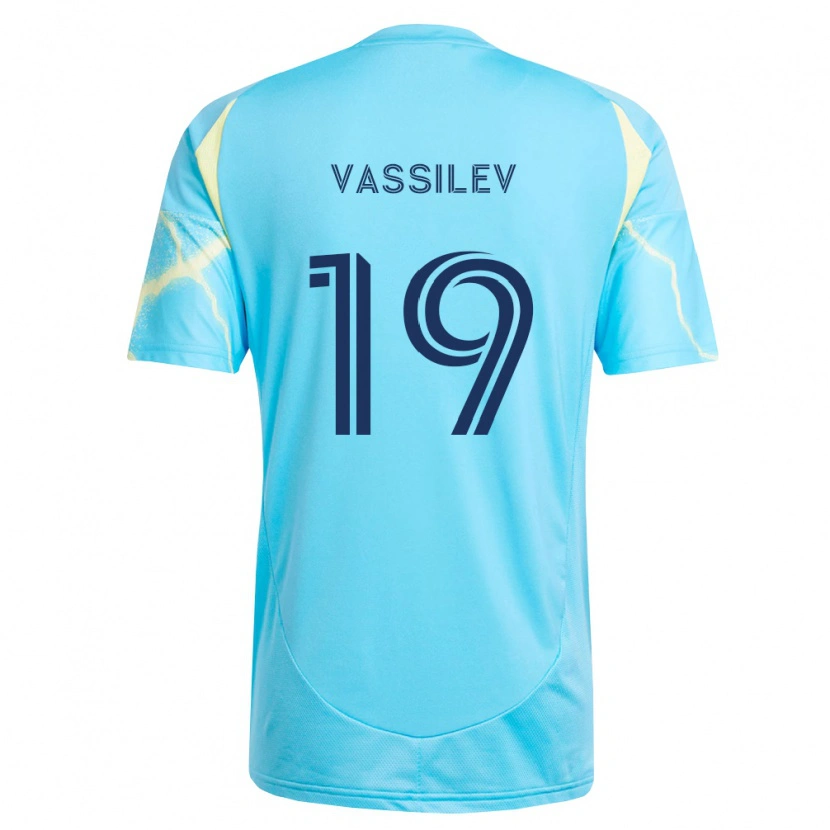 Danxen Damen Indiana Vassilev #19 Hellblau Schwarz Hellgelb Auswärtstrikot Trikot 2026/27 T-Shirt Schweiz