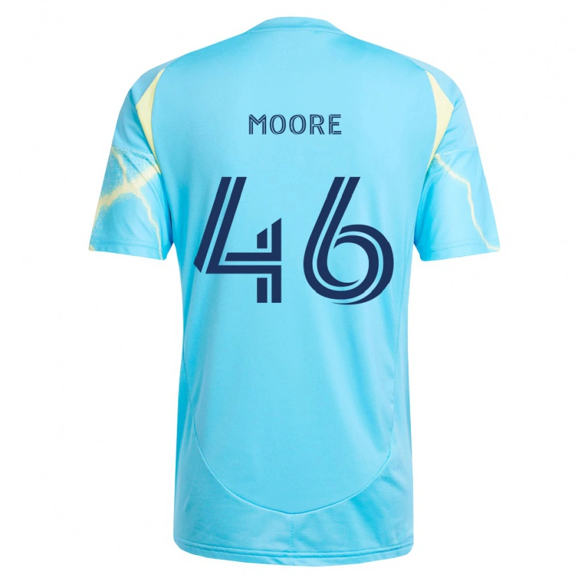 Danxen Damen Kaiden Moore #46 Hellblau Schwarz Hellgelb Auswärtstrikot Trikot 2026/27 T-Shirt Schweiz