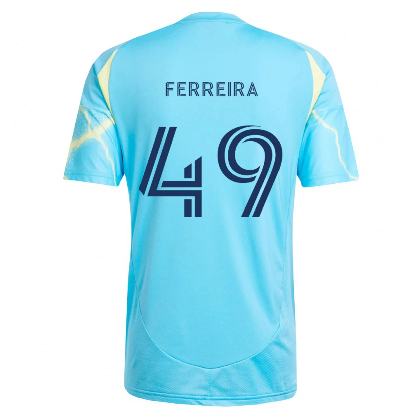 Danxen Damen Willyam Ferreira #49 Hellblau Schwarz Hellgelb Auswärtstrikot Trikot 2026/27 T-Shirt Schweiz