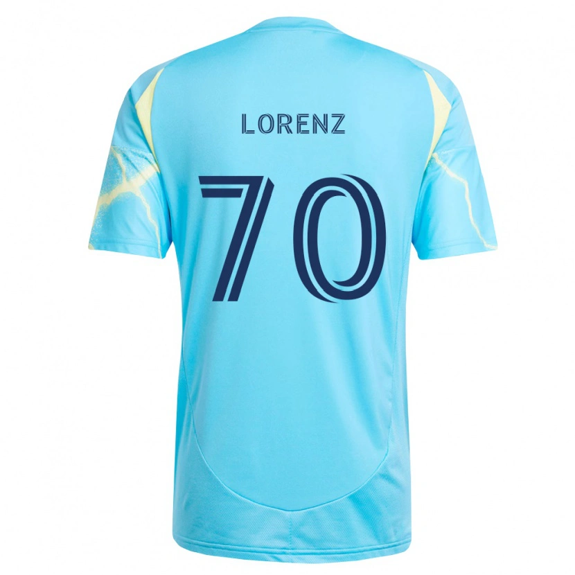 Danxen Damen Charli Lorenz #70 Hellblau Schwarz Hellgelb Auswärtstrikot Trikot 2026/27 T-Shirt Schweiz