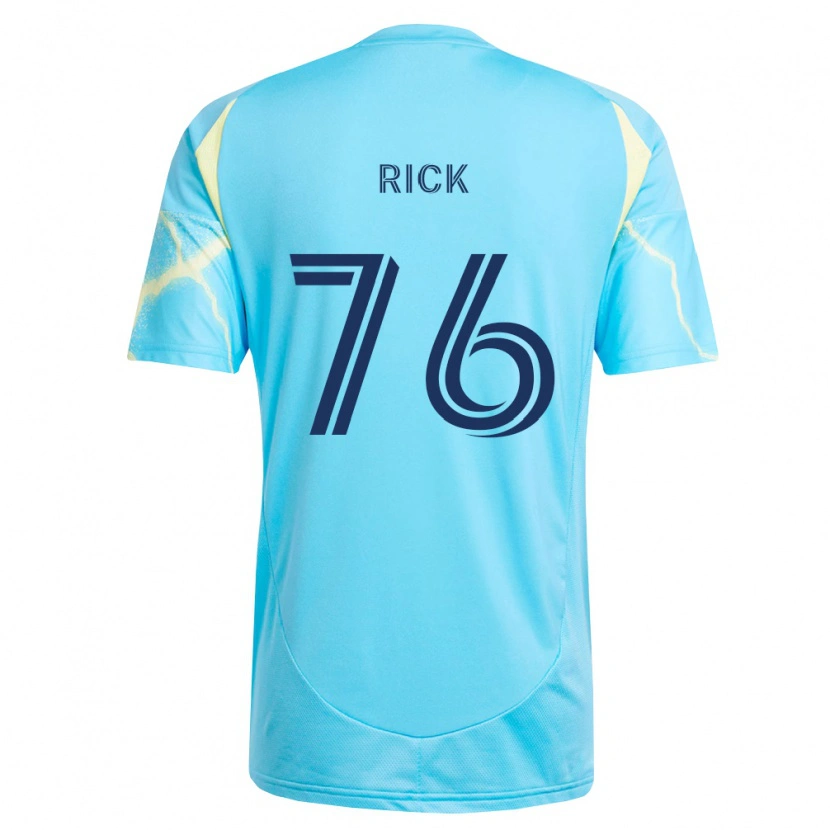Danxen Damen Andrew Rick #76 Hellblau Schwarz Hellgelb Auswärtstrikot Trikot 2026/27 T-Shirt Schweiz