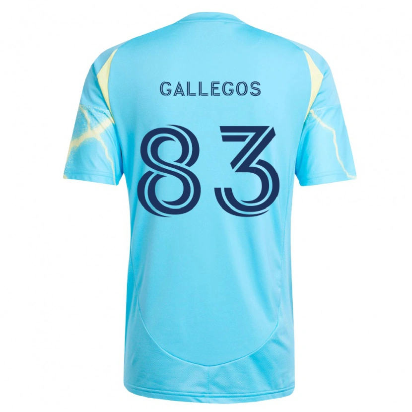 Danxen Damen Mateo Gallegos #83 Hellblau Schwarz Hellgelb Auswärtstrikot Trikot 2026/27 T-Shirt Schweiz