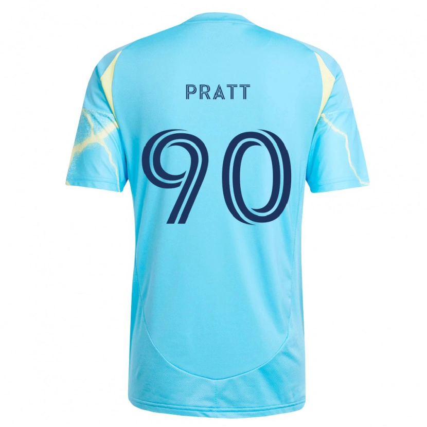 Danxen Damen Oliver Pratt #90 Hellblau Schwarz Hellgelb Auswärtstrikot Trikot 2026/27 T-Shirt Schweiz