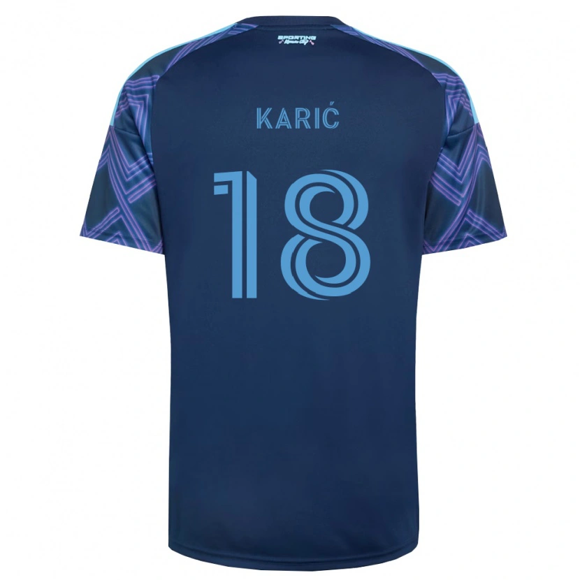 Danxen Damen Emir Karić #18 Königsblau Violett Auswärtstrikot Trikot 2026/27 T-Shirt Schweiz
