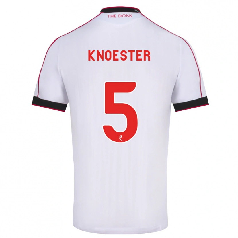 Danxen Damen Mats Knoester #5 Schwarz Rot Weiß Auswärtstrikot Trikot 2026/27 T-Shirt Schweiz
