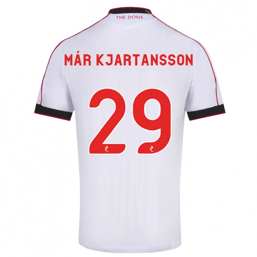 Danxen Damen Kjartan Már Kjartansson #29 Schwarz Rot Weiß Auswärtstrikot Trikot 2026/27 T-Shirt Schweiz