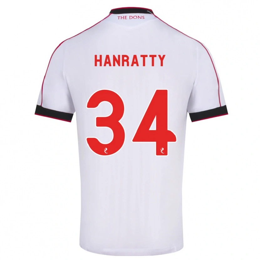 Danxen Damen Kevin Hanratty #34 Schwarz Rot Weiß Auswärtstrikot Trikot 2026/27 T-Shirt Schweiz