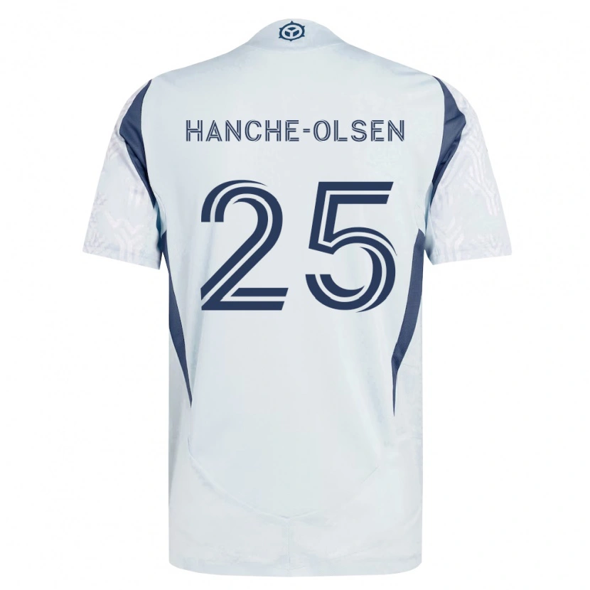 Danxen Damen Andreas Hanche-Olsen #25 Blau Grau Weiß Auswärtstrikot Trikot 2026/27 T-Shirt Schweiz