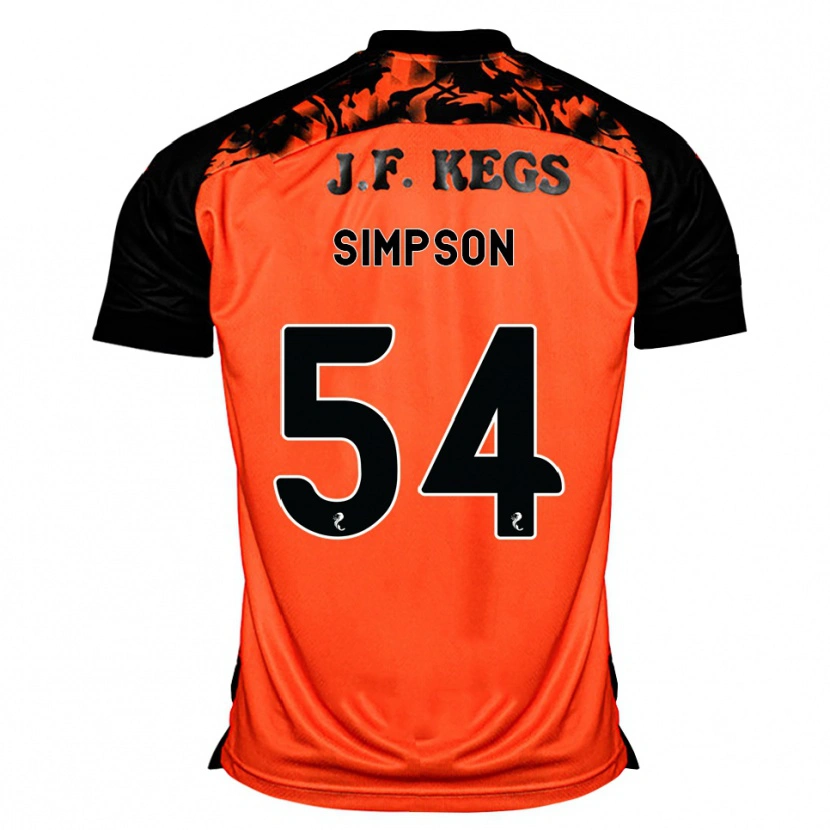 Danxen Kinder Finlay Simpson #54 Orange Schwarz Weiß Heimtrikot Trikot 2026/27 T-Shirt Schweiz