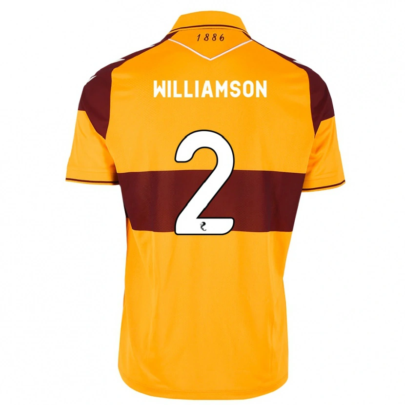 Danxen Kinder Scott Williamson #2 Maroon Orange Heimtrikot Trikot 2026/27 T-Shirt Schweiz