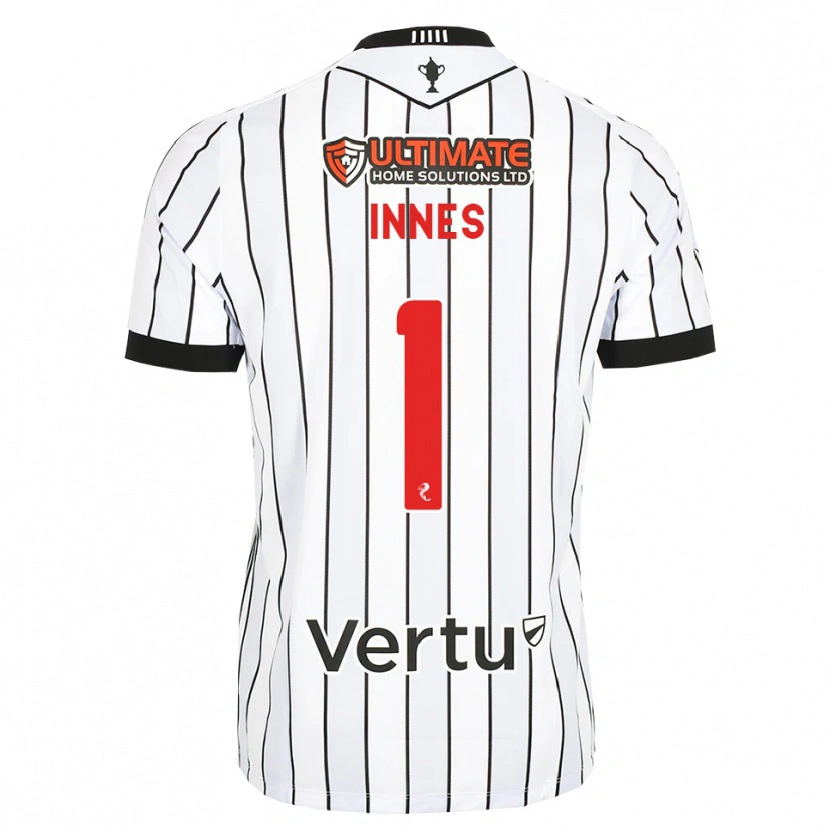 Danxen Kinder Charlie Innes #1 Weiß Schwarz Rot Heimtrikot Trikot 2026/27 T-Shirt Schweiz