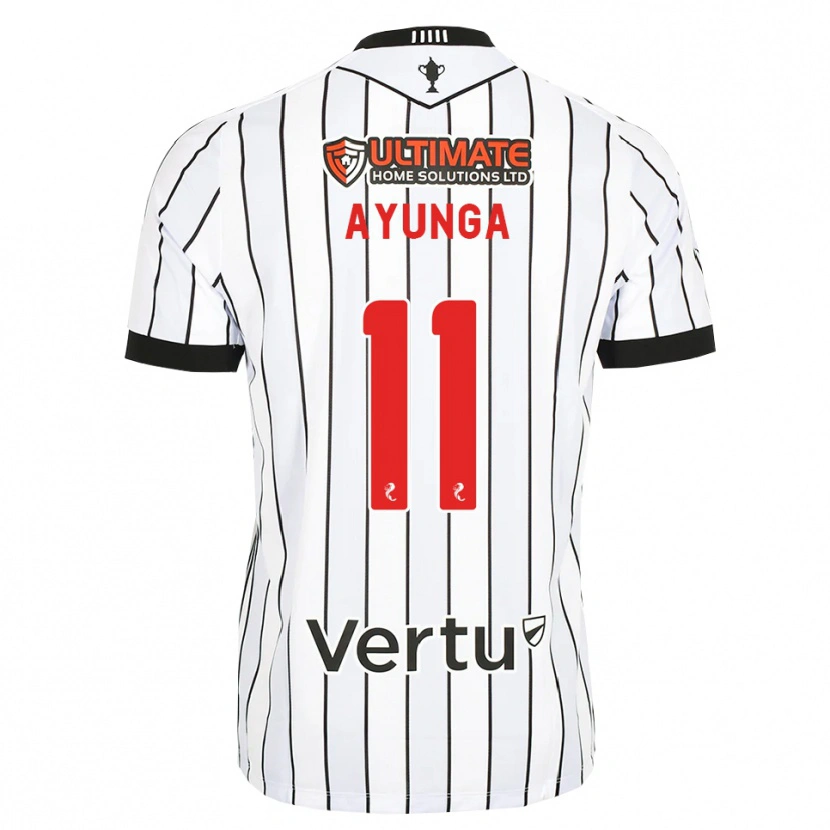 Danxen Kinder Jonah Ayunga #11 Weiß Schwarz Rot Heimtrikot Trikot 2026/27 T-Shirt Schweiz
