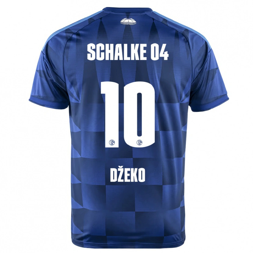 Danxen Kinder Edin Dzeko #10 Dunkelblau Gelb Weiß Heimtrikot Trikot 2026/27 T-Shirt Schweiz