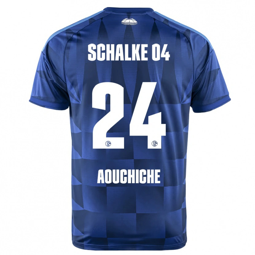 Danxen Kinder Adil Aouchiche #24 Dunkelblau Gelb Weiß Heimtrikot Trikot 2026/27 T-Shirt Schweiz