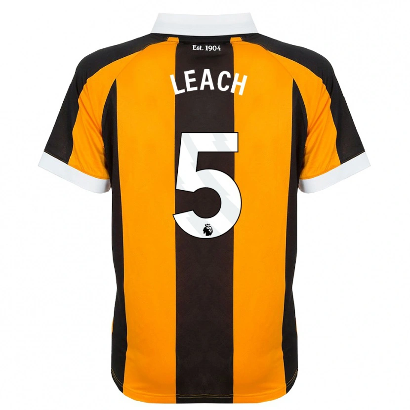 Danxen Kinder Charlie Leach #5 Orange Schwarz Weiß Heimtrikot Trikot 2026/27 T-Shirt Schweiz