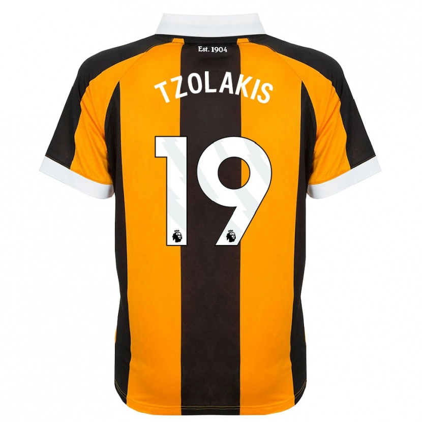 Danxen Kinder Konstantinos Tzolakis #19 Orange Schwarz Weiß Heimtrikot Trikot 2026/27 T-Shirt Schweiz