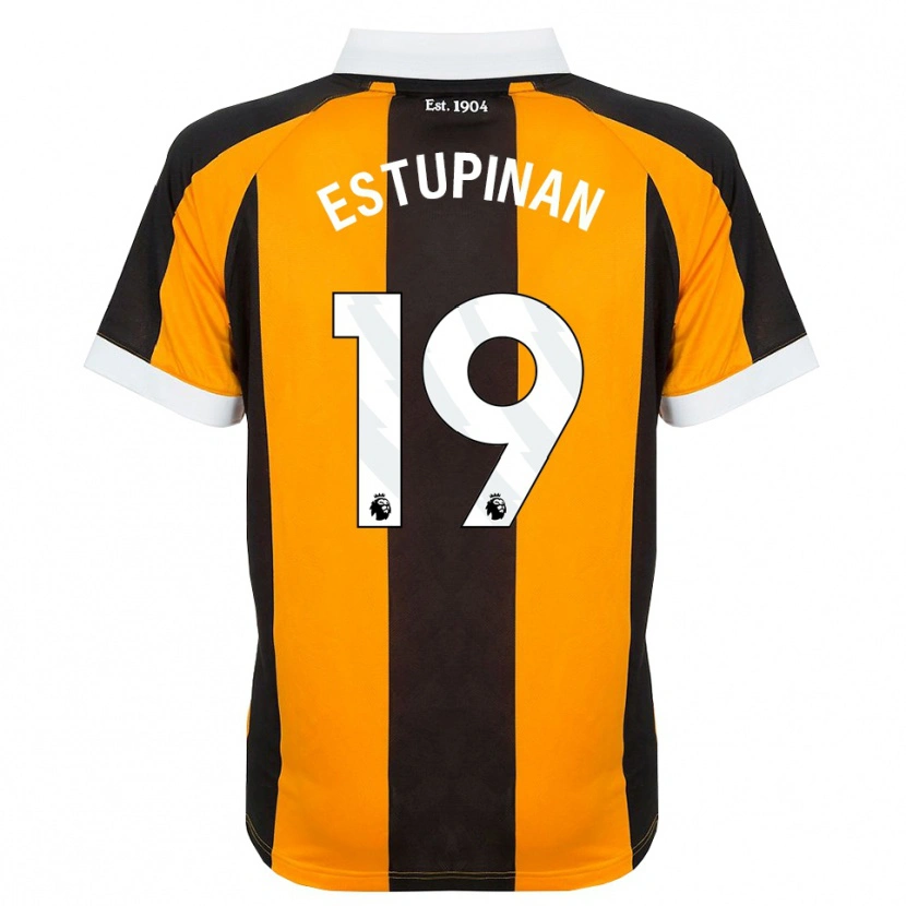 Danxen Kinder Óscar Estupiñán #19 Orange Schwarz Weiß Heimtrikot Trikot 2026/27 T-Shirt Schweiz