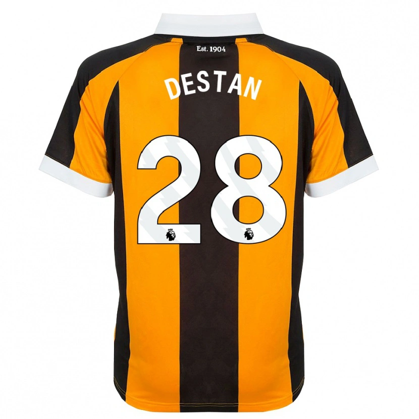 Danxen Kinder Enis Destan #28 Orange Schwarz Weiß Heimtrikot Trikot 2026/27 T-Shirt Schweiz