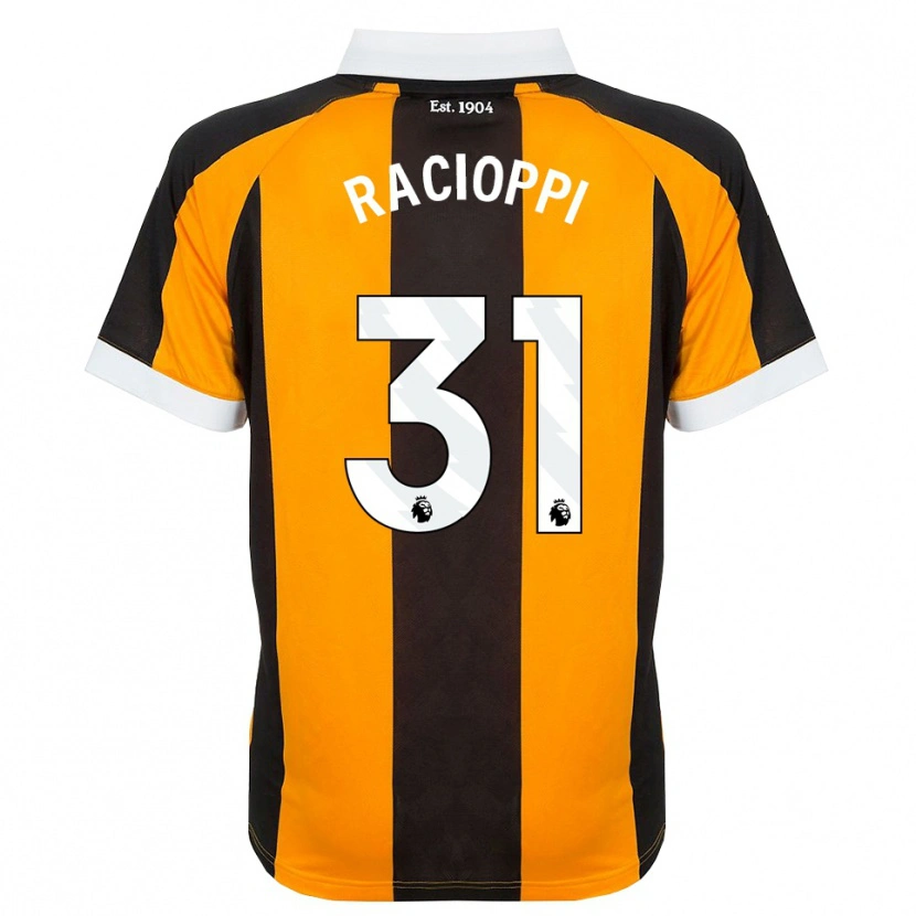 Danxen Kinder Anthony Racioppi #31 Orange Schwarz Weiß Heimtrikot Trikot 2026/27 T-Shirt Schweiz