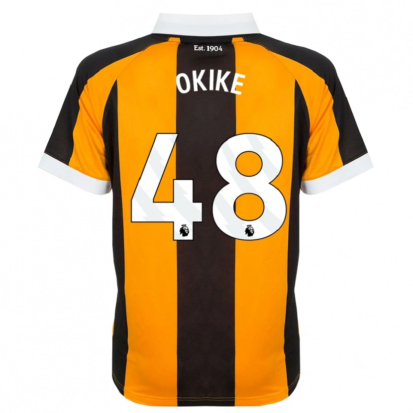 Danxen Kinder Calvin Okike #48 Orange Schwarz Weiß Heimtrikot Trikot 2026/27 T-Shirt Schweiz