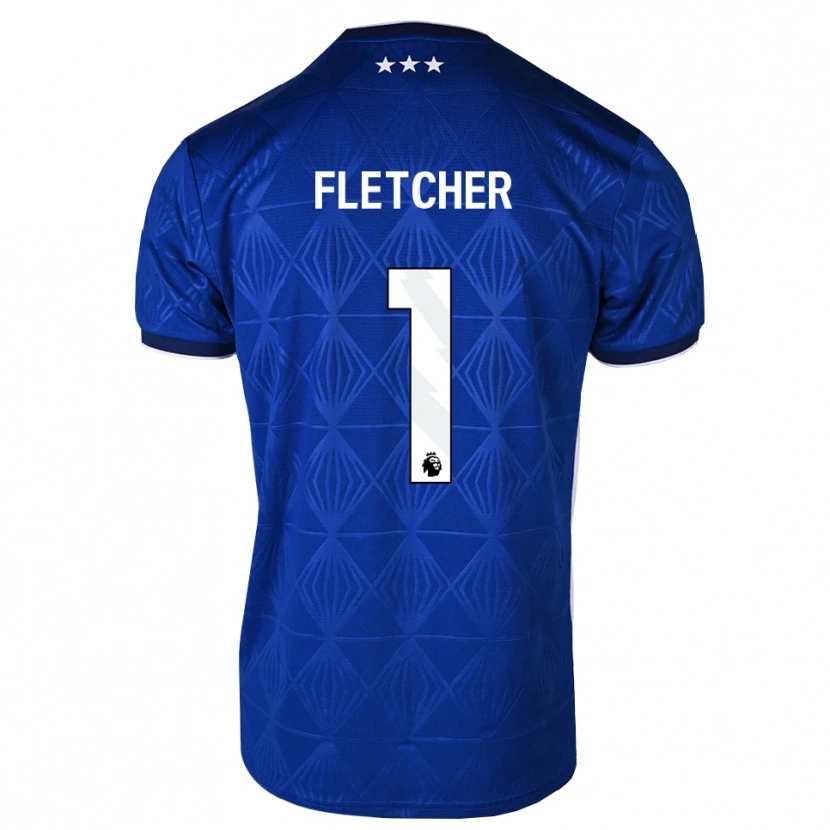Danxen Kinder William Fletcher #1 Mittelblau Weiß Rot Heimtrikot Trikot 2026/27 T-Shirt Schweiz