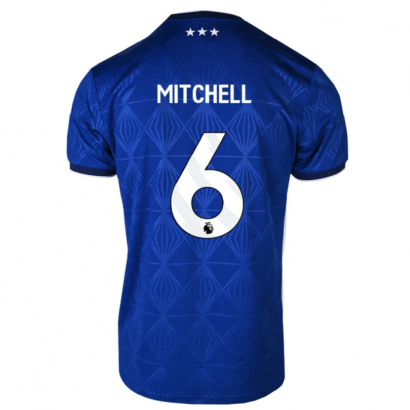 Danxen Kinder Leah Mitchell #6 Mittelblau Weiß Rot Heimtrikot Trikot 2026/27 T-Shirt Schweiz