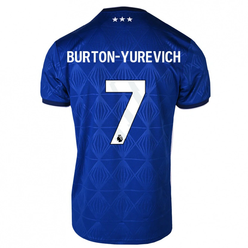 Danxen Kinder Roman Burton-Yurevich #7 Mittelblau Weiß Rot Heimtrikot Trikot 2026/27 T-Shirt Schweiz