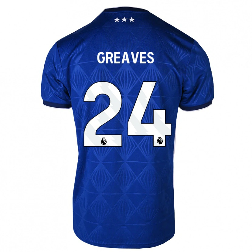 Danxen Kinder Jacob Greaves #24 Mittelblau Weiß Rot Heimtrikot Trikot 2026/27 T-Shirt Schweiz