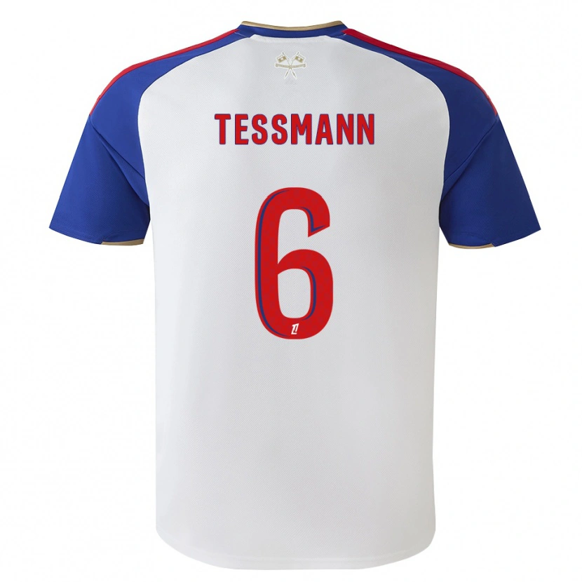Danxen Kinder Tanner Tessmann #6 Königsblau Rot Weiß Heimtrikot Trikot 2026/27 T-Shirt Schweiz