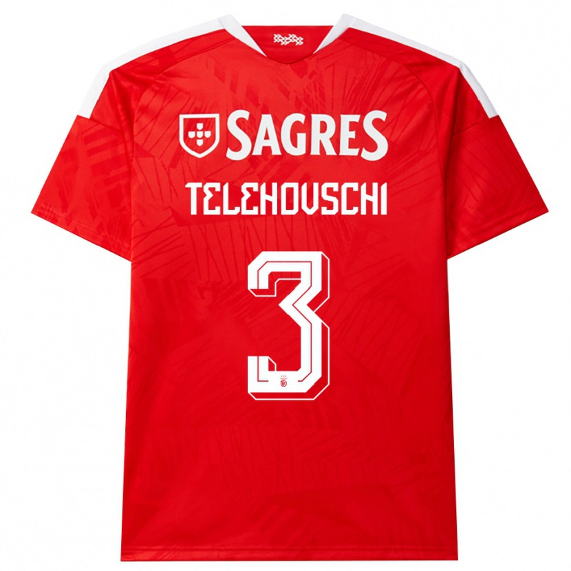 Danxen Kinder Dinis Telehovschi #3 Rot Weiß Gelb Heimtrikot Trikot 2026/27 T-Shirt Schweiz