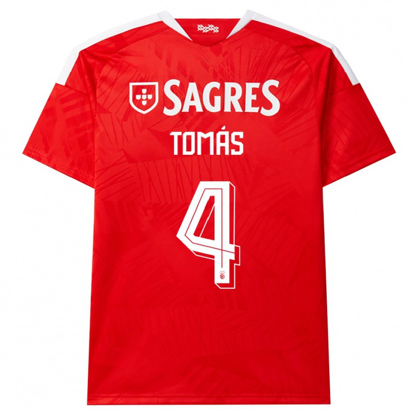 Danxen Kinder Tomás Ferreira #4 Rot Weiß Gelb Heimtrikot Trikot 2026/27 T-Shirt Schweiz