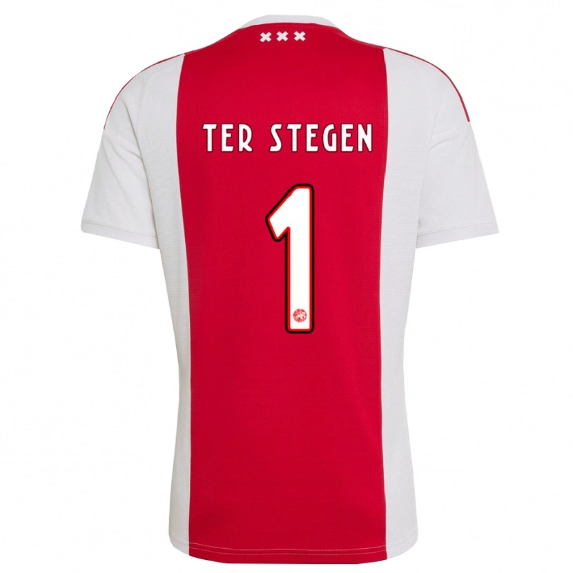 Danxen Kinder Marc-André Ter Stegen #1 Rot Weiß Gelb Heimtrikot Trikot 2026/27 T-Shirt Schweiz