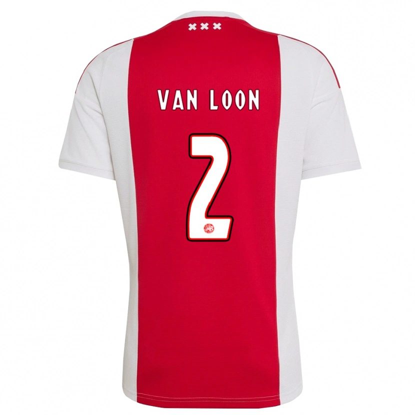 Danxen Kinder Gerain Van Loon #2 Rot Weiß Gelb Heimtrikot Trikot 2026/27 T-Shirt Schweiz
