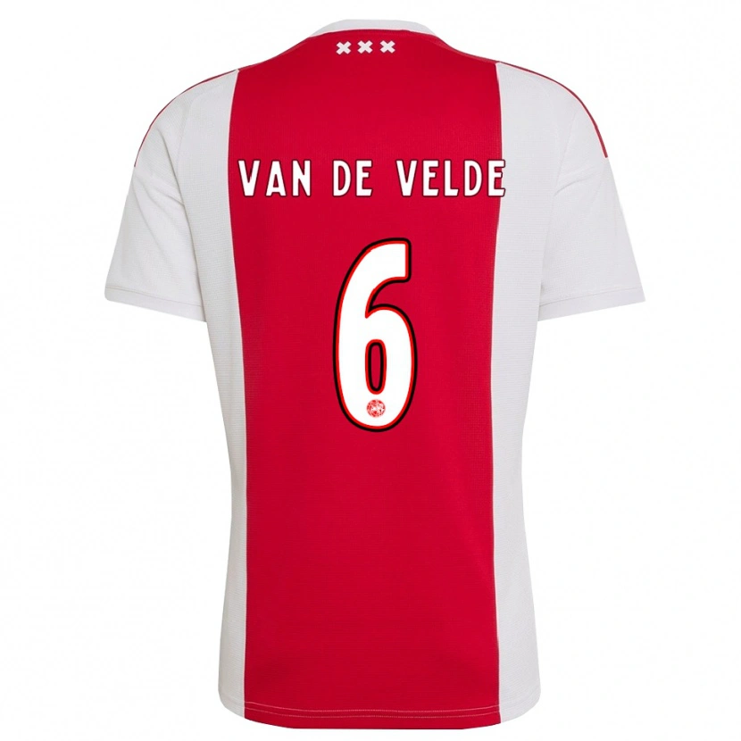 Danxen Kinder Jonna Van De Velde #6 Rot Weiß Gelb Heimtrikot Trikot 2026/27 T-Shirt Schweiz