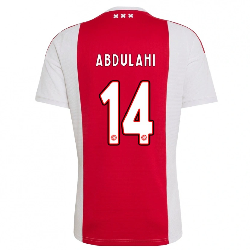 Danxen Kinder Liban Abdulahi #14 Rot Weiß Gelb Heimtrikot Trikot 2026/27 T-Shirt Schweiz