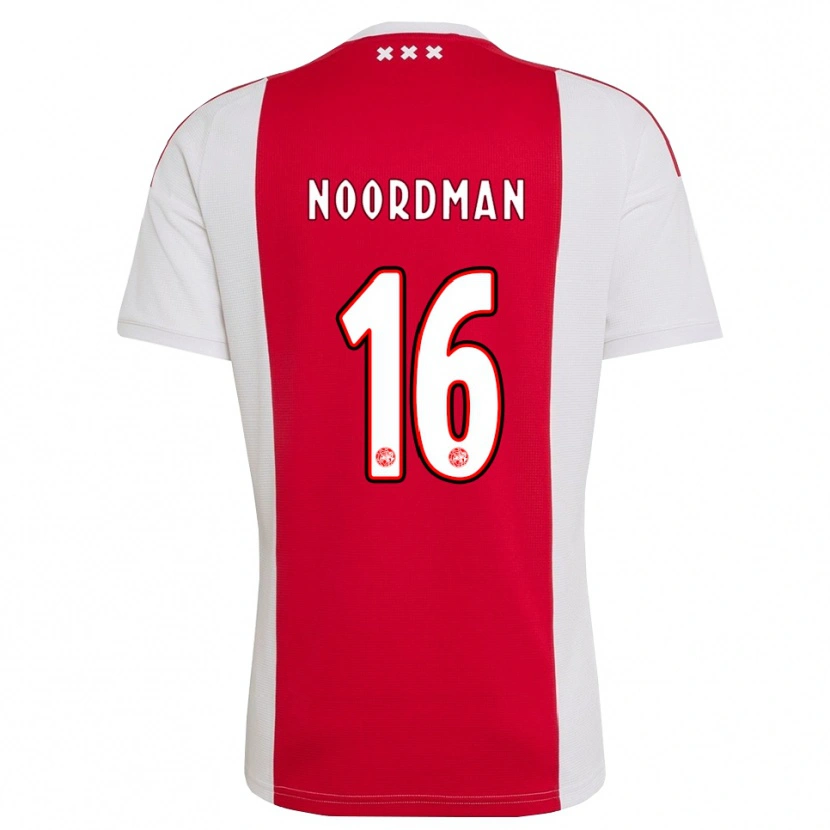 Danxen Kinder Danique Noordman #16 Rot Weiß Gelb Heimtrikot Trikot 2026/27 T-Shirt Schweiz