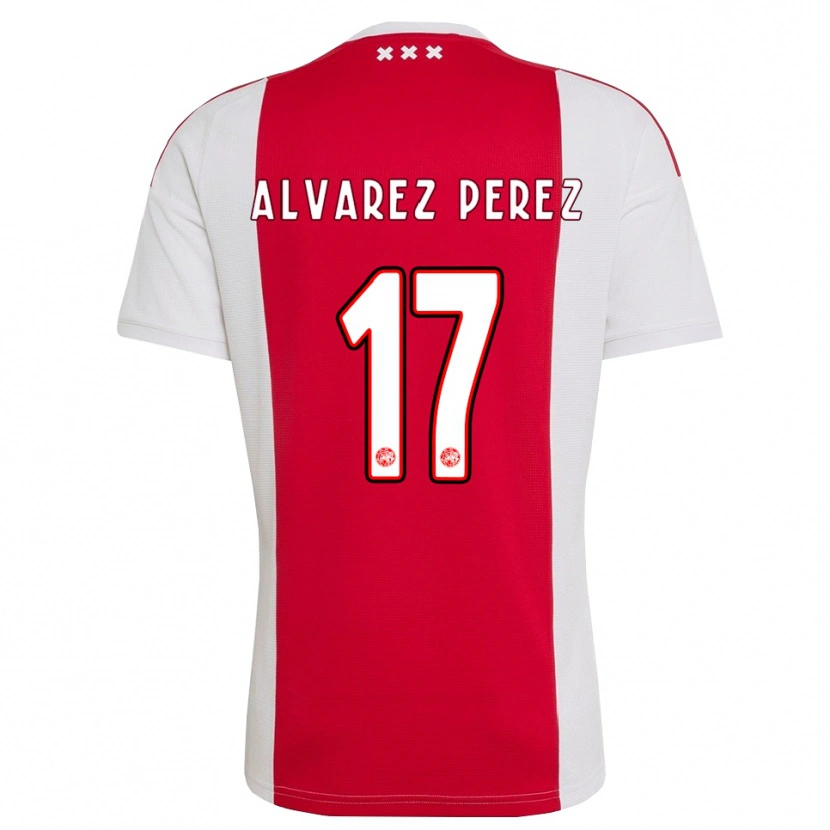 Danxen Kinder Marley Álvarez Pérez #17 Rot Weiß Gelb Heimtrikot Trikot 2026/27 T-Shirt Schweiz