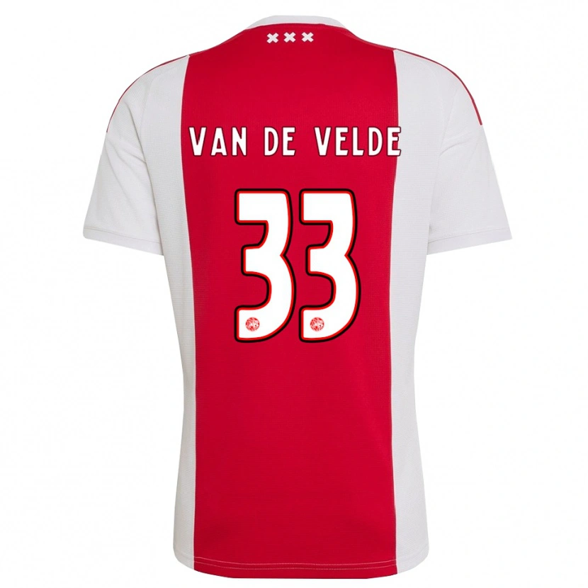 Danxen Kinder Jonna Van De Velde #33 Rot Weiß Gelb Heimtrikot Trikot 2026/27 T-Shirt Schweiz