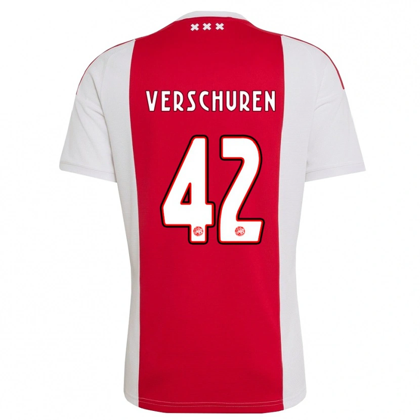 Danxen Kinder Nick Verschuren #42 Rot Weiß Gelb Heimtrikot Trikot 2026/27 T-Shirt Schweiz