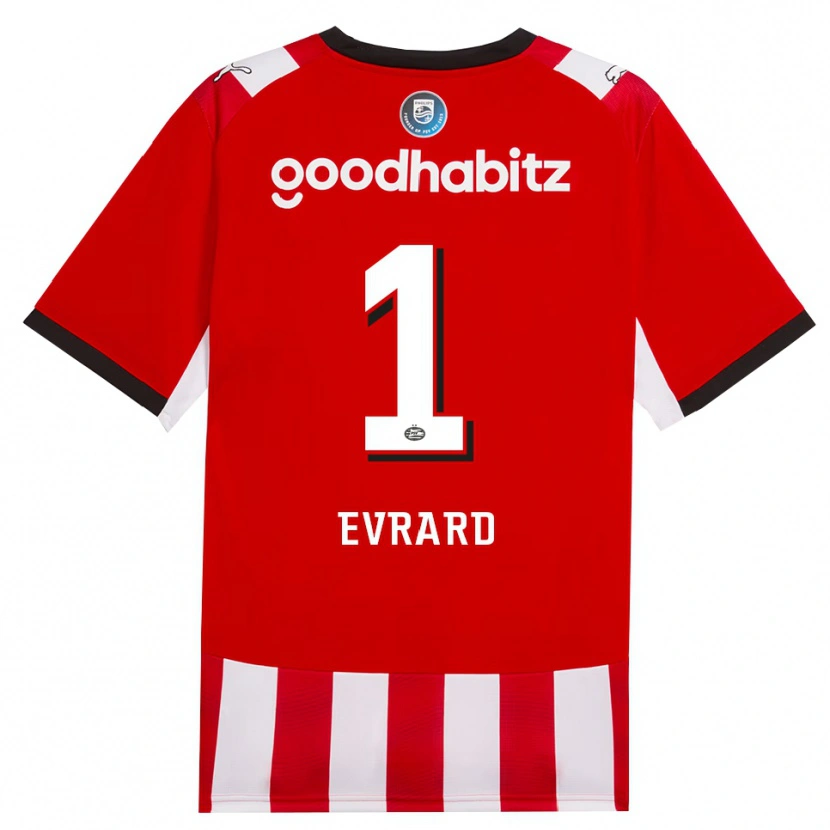 Danxen Kinder Nicky Evrard #1 Rot Weiß Schwarz Heimtrikot Trikot 2026/27 T-Shirt Schweiz