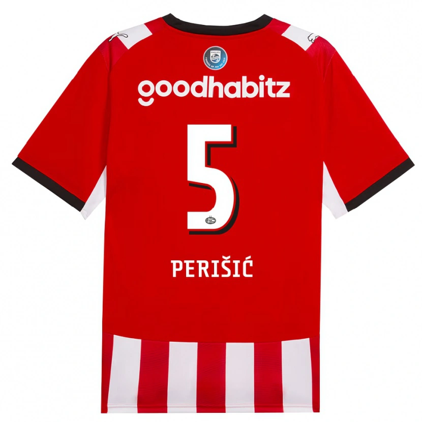 Danxen Kinder Ivan Perišić #5 Rot Weiß Schwarz Heimtrikot Trikot 2026/27 T-Shirt Schweiz