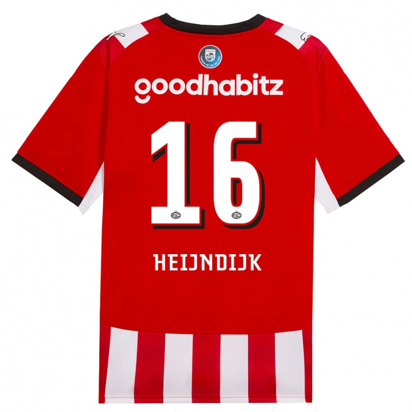 Danxen Kinder Bram Heijndijk #16 Rot Weiß Schwarz Heimtrikot Trikot 2026/27 T-Shirt Schweiz