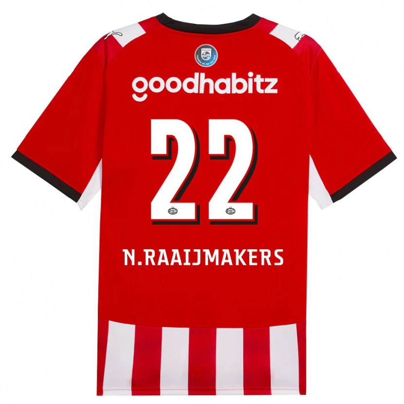 Danxen Kinder Niels Raaijmakers #22 Rot Weiß Schwarz Heimtrikot Trikot 2026/27 T-Shirt Schweiz